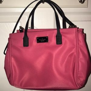 Kate Spade small Loden bag black avenue pink